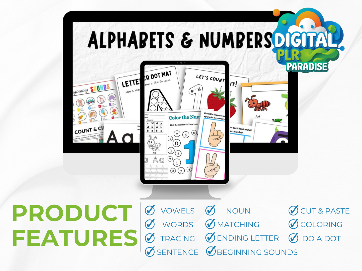 Kids Learning & Classroom Activities Bundle, Teachers Parents Worksheets For Kids, DFY Digital Product Bundle, PLR MRR Master Resell Rights