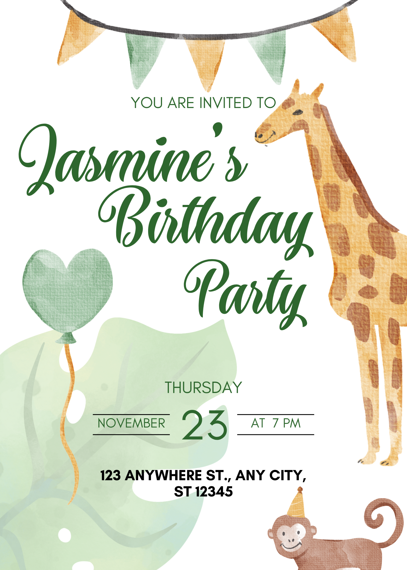 50 Editable Kids Birthday Invitation Templates | Canva Templates | Instant Download | Birthday Party Invites | Resell with PLR