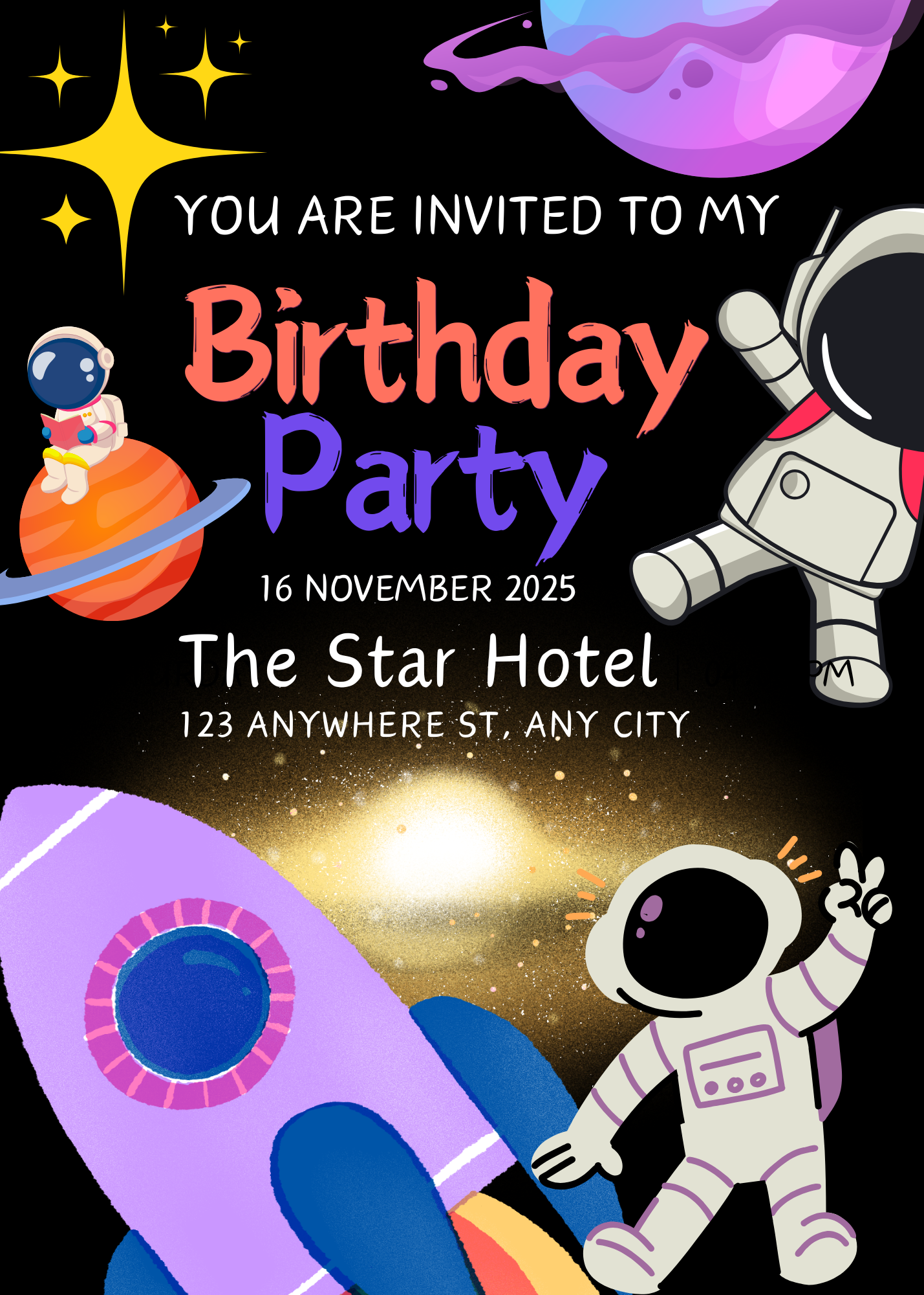 50 Editable Kids Birthday Invitation Templates | Canva Templates | Instant Download | Birthday Party Invites | Resell with PLR