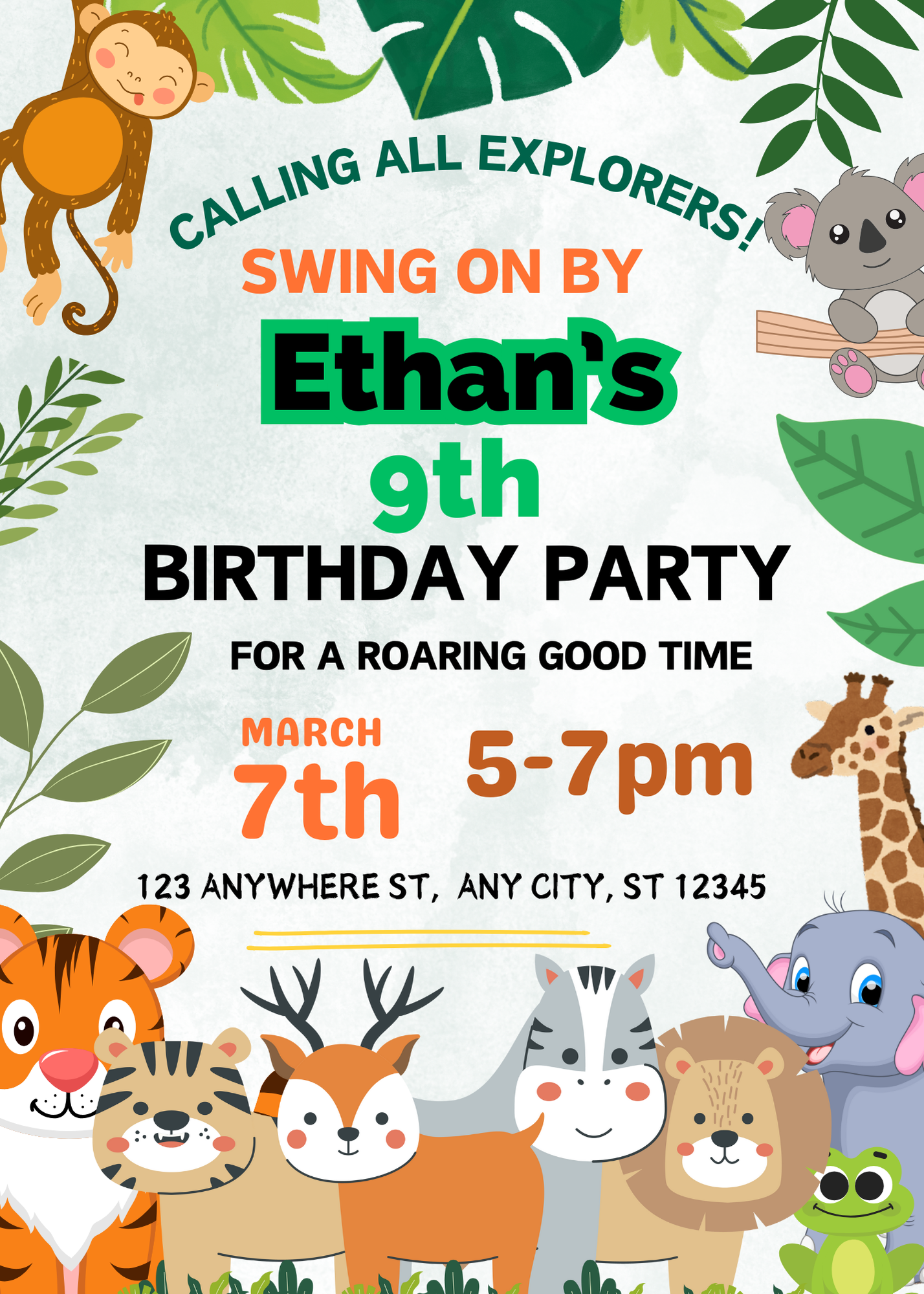 50 Editable Kids Birthday Invitation Templates | Canva Templates | Instant Download | Birthday Party Invites | Resell with PLR