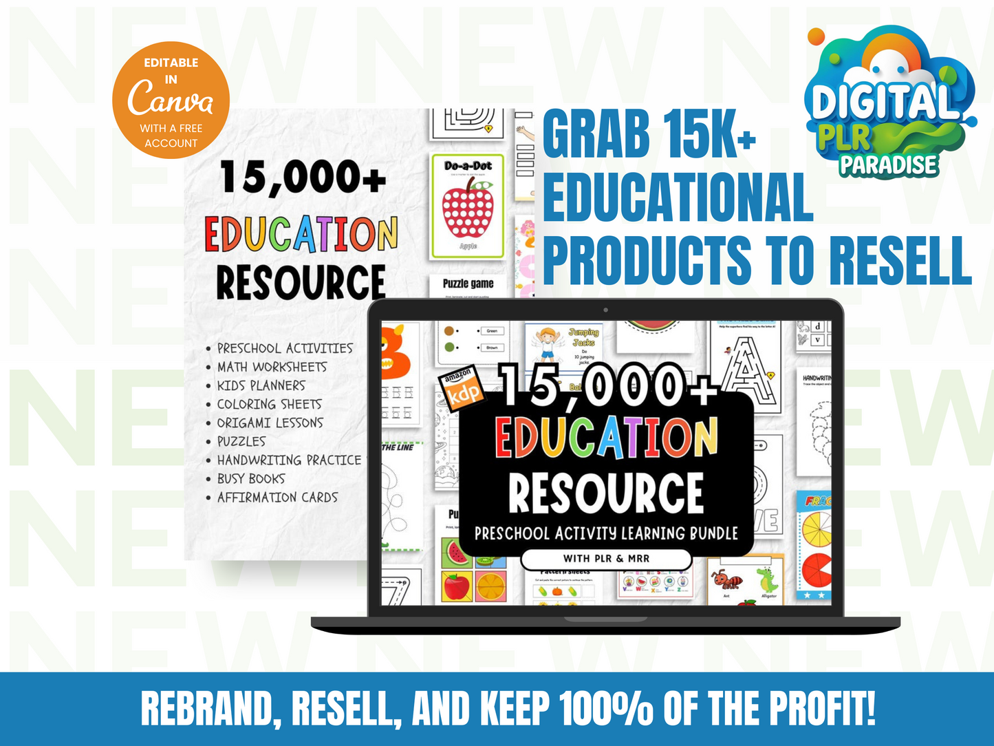 Kids Learning & Classroom Activities Bundle, Teachers Parents Worksheets For Kids, DFY Digital Product Bundle, PLR MRR Master Resell Rights