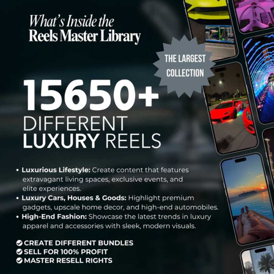 100,000 Reels. 32 Niches. 1 Powerful Income Stream.