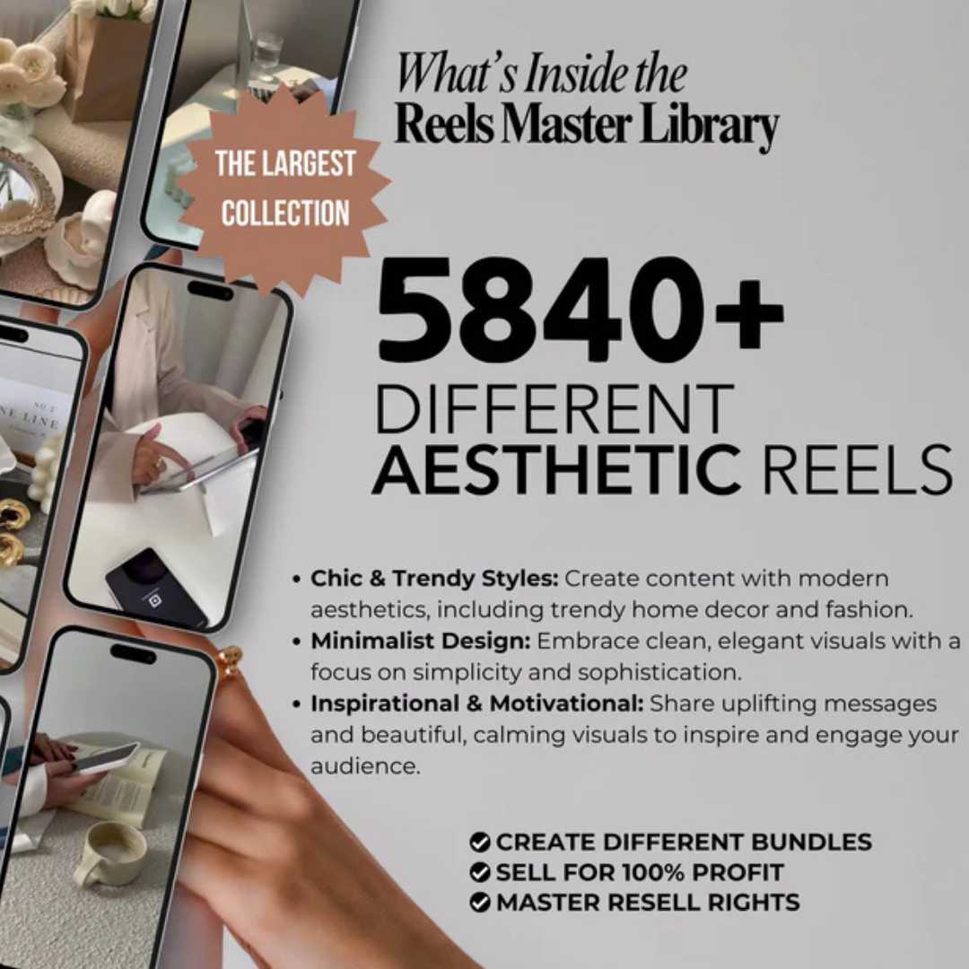 100,000 Reels. 32 Niches. 1 Powerful Income Stream.