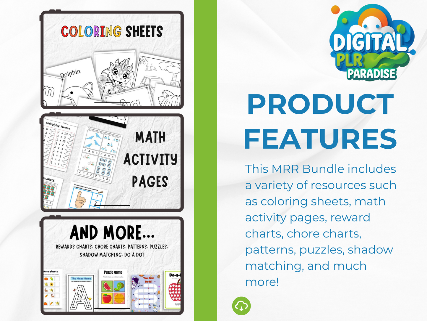 Kids Learning & Classroom Activities Bundle, Teachers Parents Worksheets For Kids, DFY Digital Product Bundle, PLR MRR Master Resell Rights